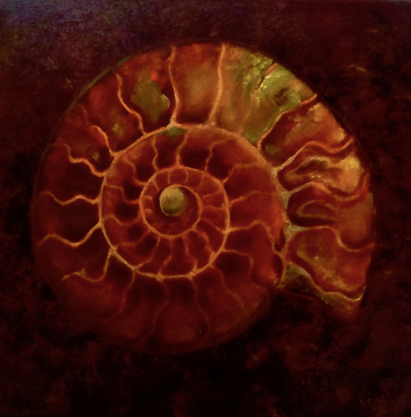 Red/Gold Ammonite von Lee Campbell