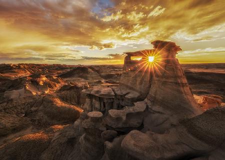 Bisti Badlands at Sunset