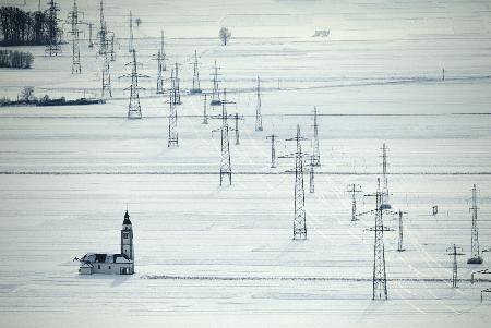 Sorsko field in winter time