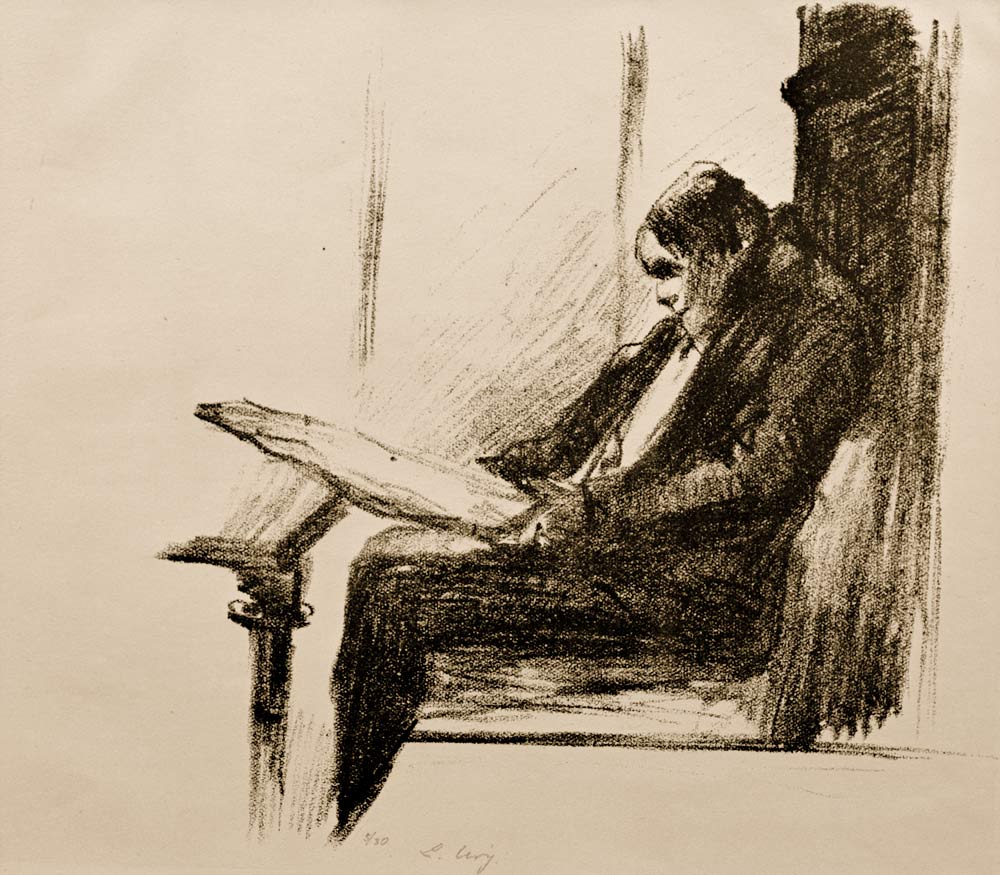 Zeitungsleser von Lesser Ury