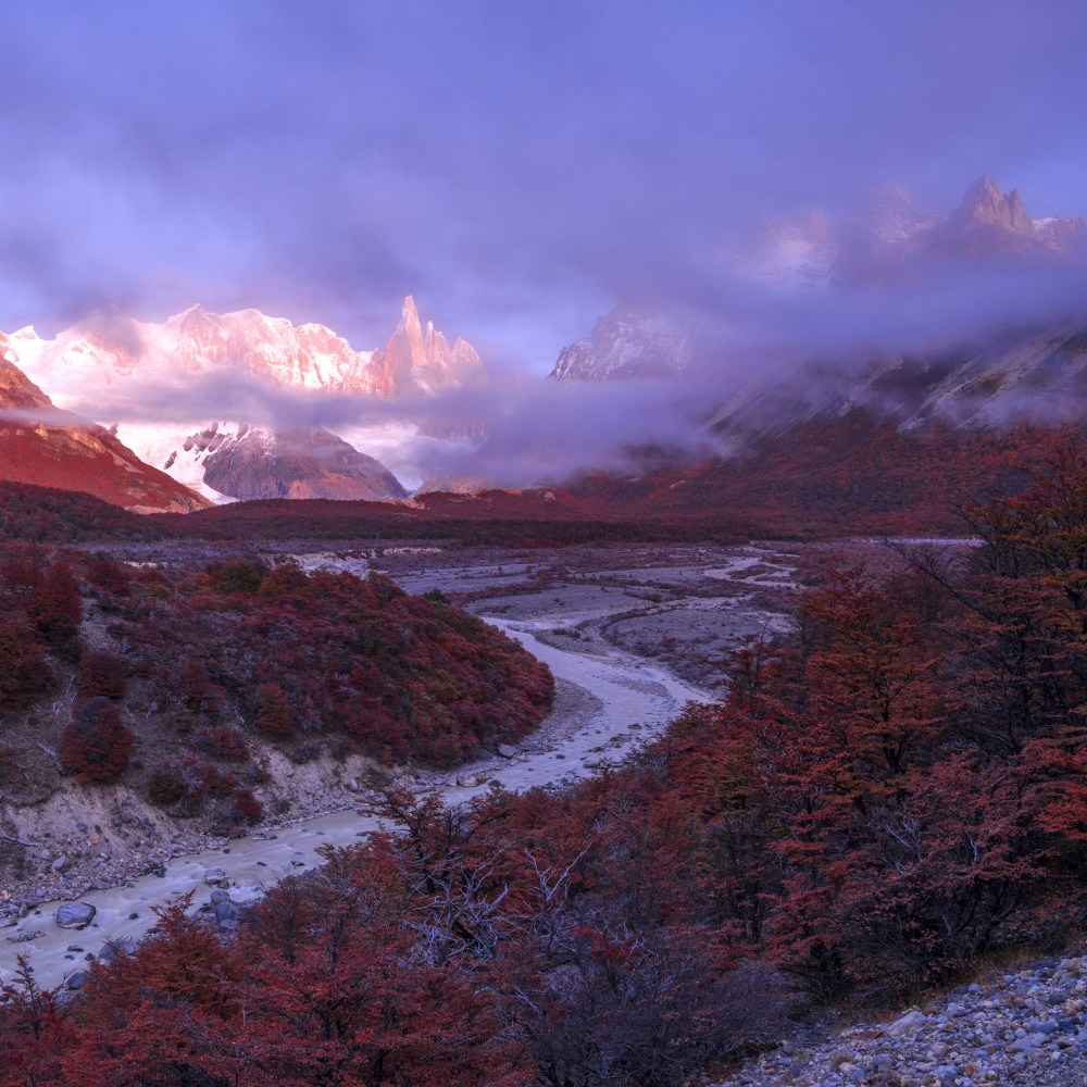 Foggy  morning in Patagonia von Lijuan Yuan