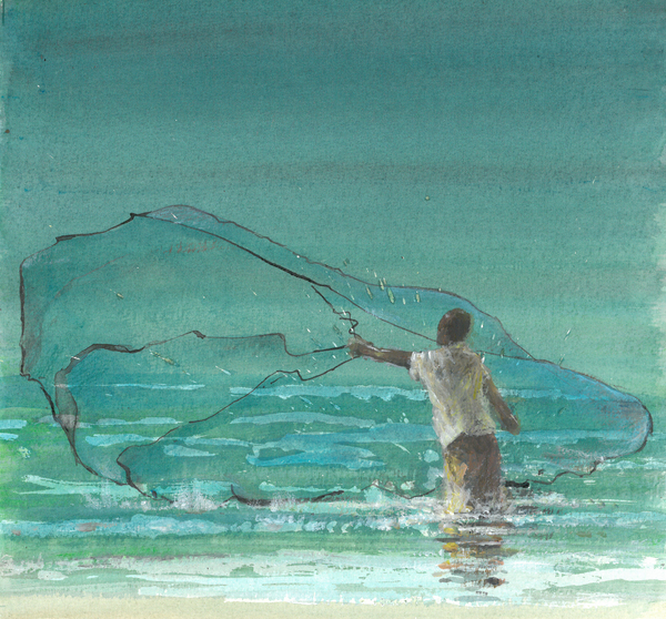 Lone Fisherman 3 von Lincoln  Seligman