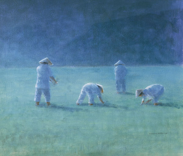 Rice Farmers (oil on canvas)  von Lincoln  Seligman