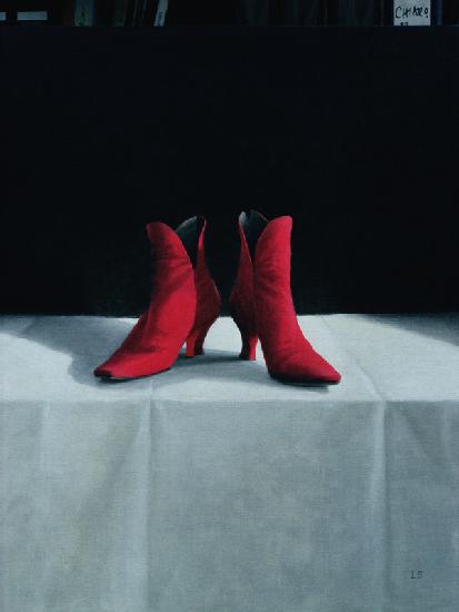 Red Boots, 1995 (acrylic on board) 