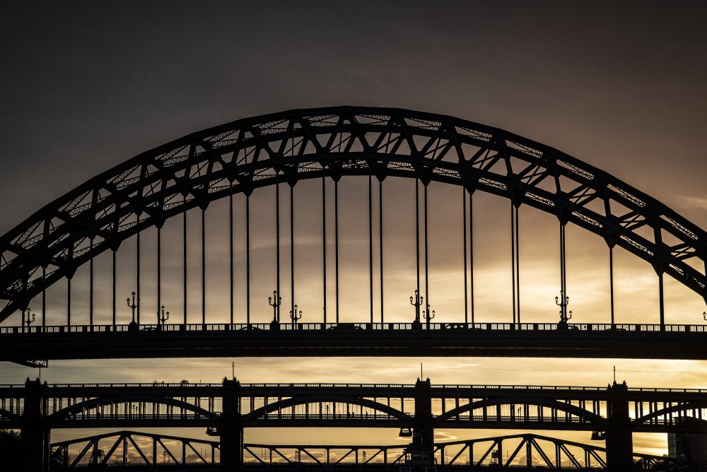 Evening, Tyne Bridges von Linda Wride