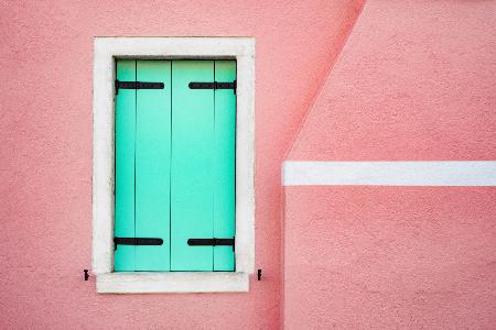 pink and turquoise