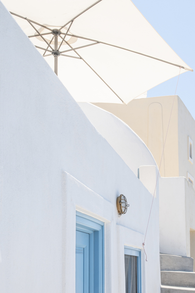 sunshade and blue doors von Linda Wride