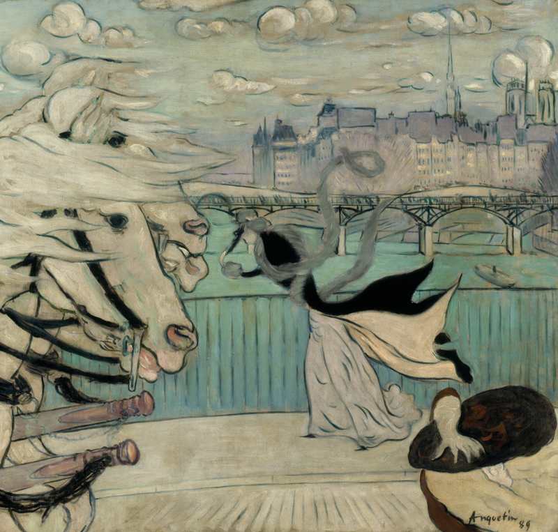 Der Windstoß auf der Seine-Brücke von Louis Anquetin