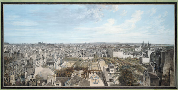 Panoramic View of Paris Towards the North von Louis-Nicolas de Lespinasse