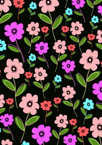 Retro Florals von  Louisa  Knight