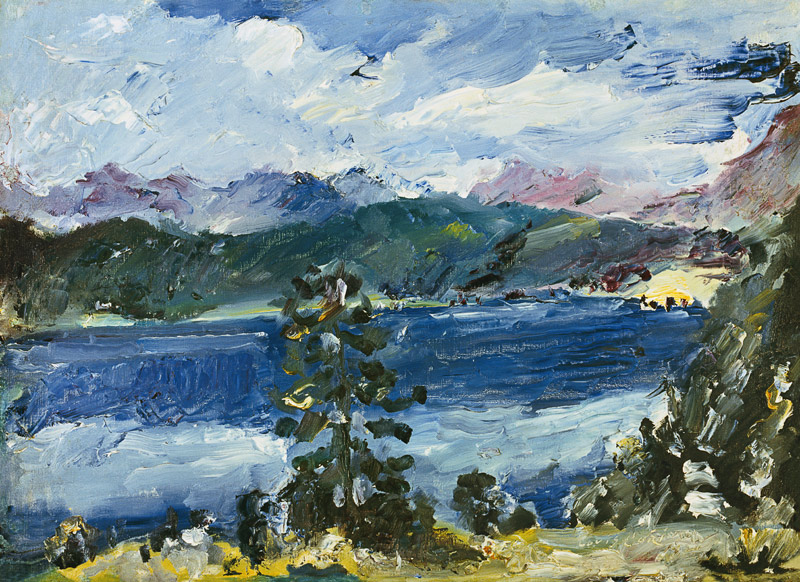 Walchensee mit Lärche von Lovis Corinth