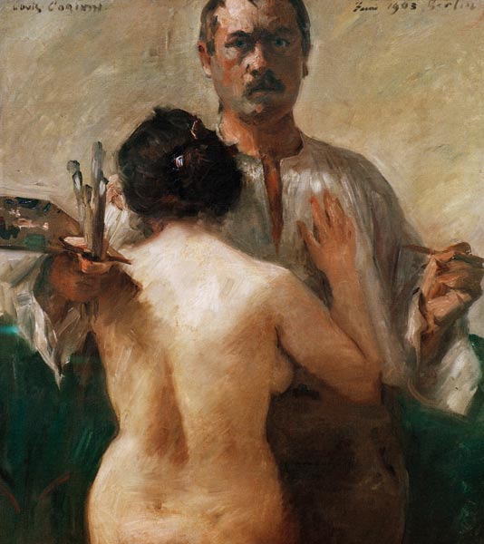 L.Corinth,Selbstbildnis mit Rückenakt von Lovis Corinth