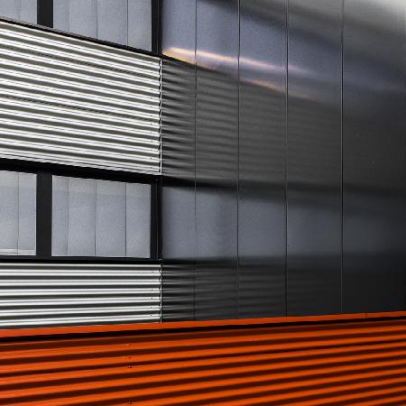 Grey on orange