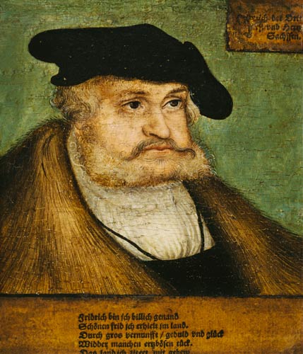 Portrait of Friedrich III (1463-1525) Elector of Saxony von Lucas Cranach d. Ä.