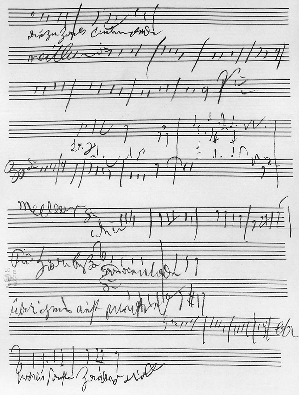 Handwritten musical score (ink on paper) von Ludwig van Beethoven