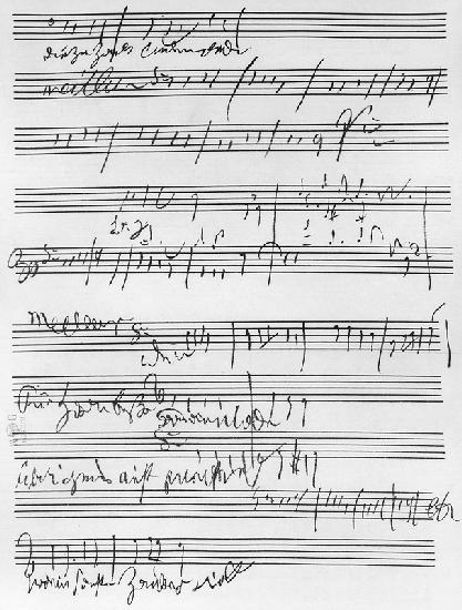 Handwritten musical score (ink on paper)