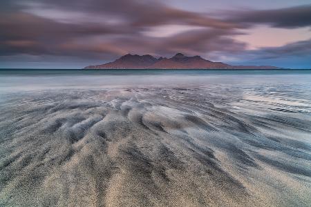 Colourful sunrise at Laig Bay