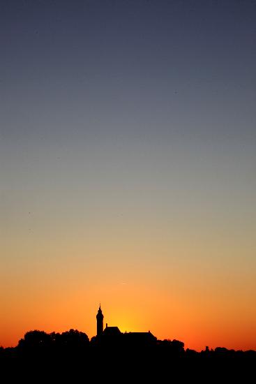 Sonnenuntergang über Kloster Andechs von Lukas Barth