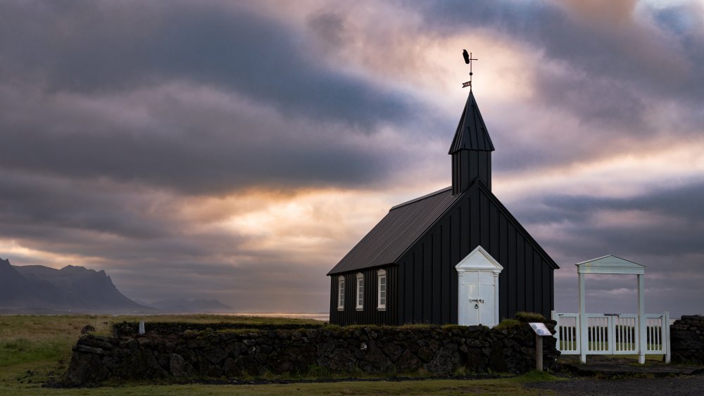 Black bird enjoying the sunset von Lynn Grant