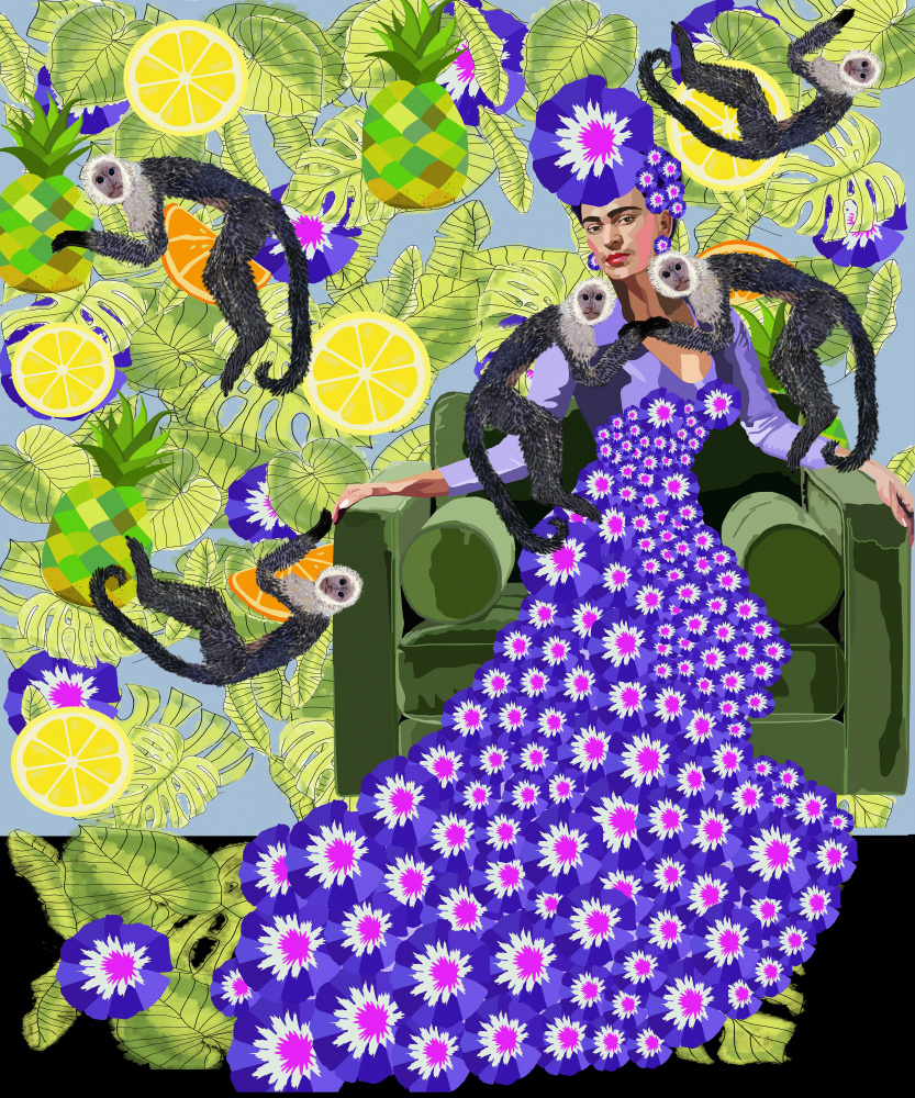 Frida in the Garden von Lynnda Rakos