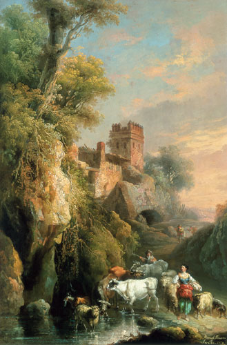 Spanische Landschaft von Manuel Barron y Carrillo