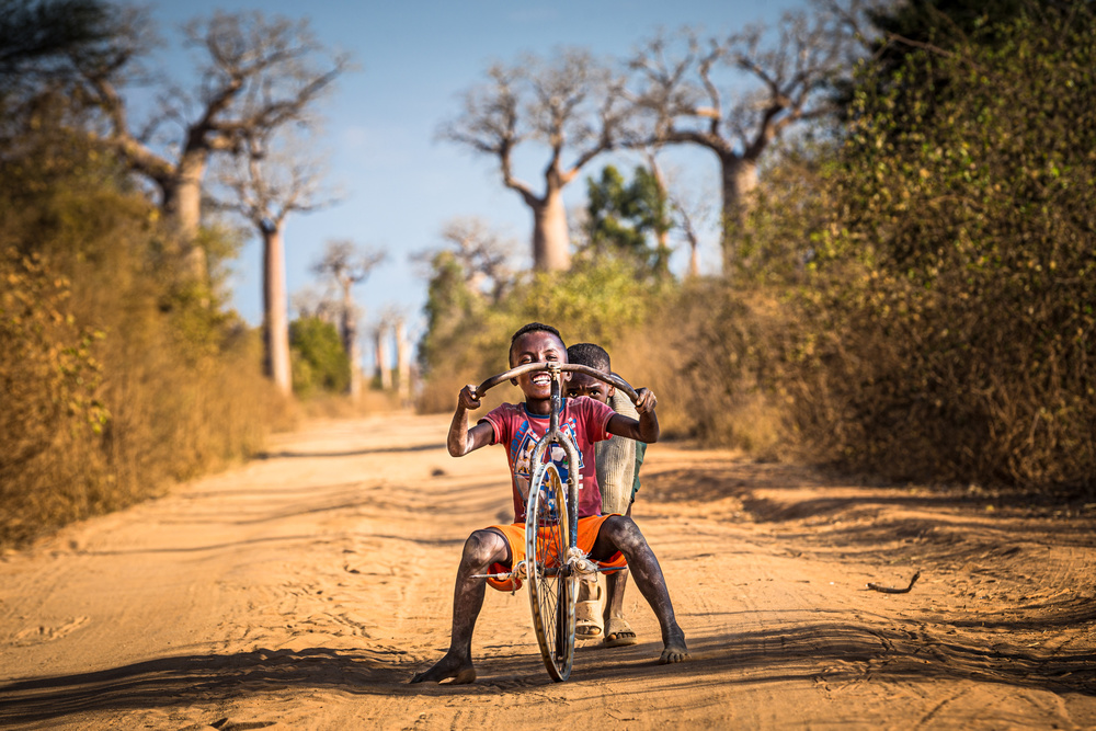 Fun among baobabs von Marco Tagliarino