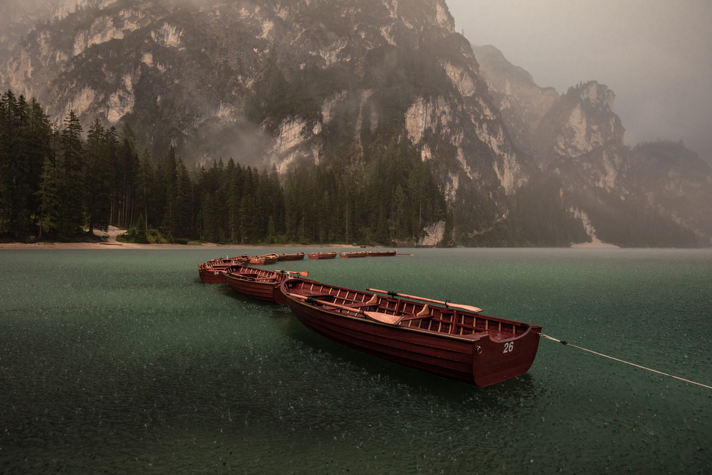 Storm on Braies von Marco Tagliarino