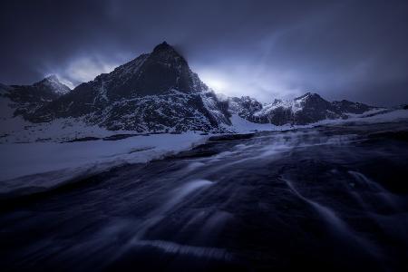 Lofoten waterfall