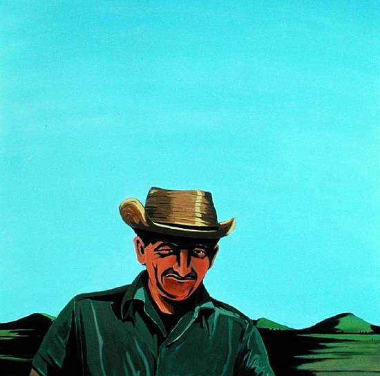 Cuban Portrait #3, 1996 (acrylic on canvas)  von Marjorie  Weiss