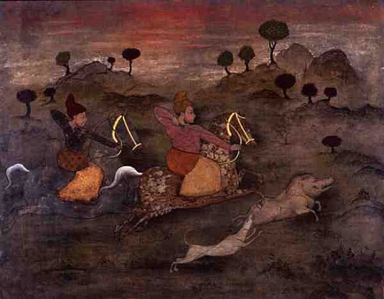 Hunting Scene (gouache and varnish on panel)  von Mark  Briscoe