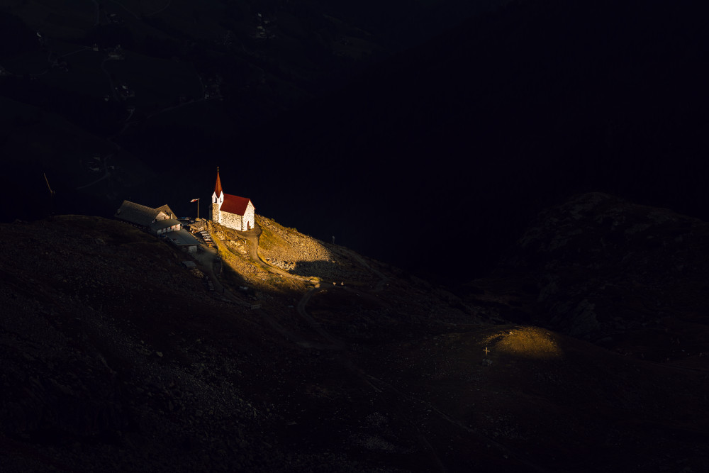 The church in the sunset von Martin E