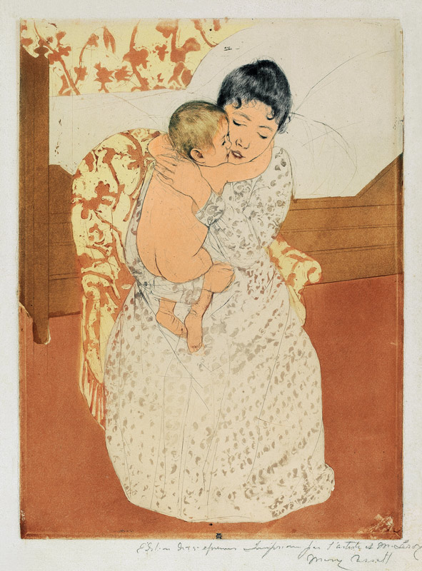 Cassatt / Woman and Child / Etching von Mary Stevenson Cassatt