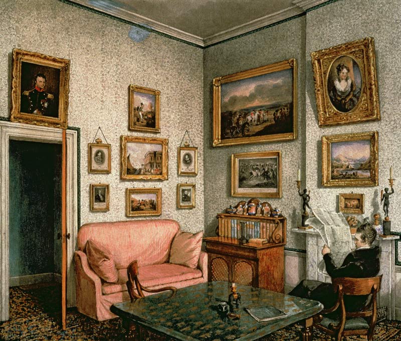 Col. Norcliffe's study at Langton Hall von Mary Ellen Best