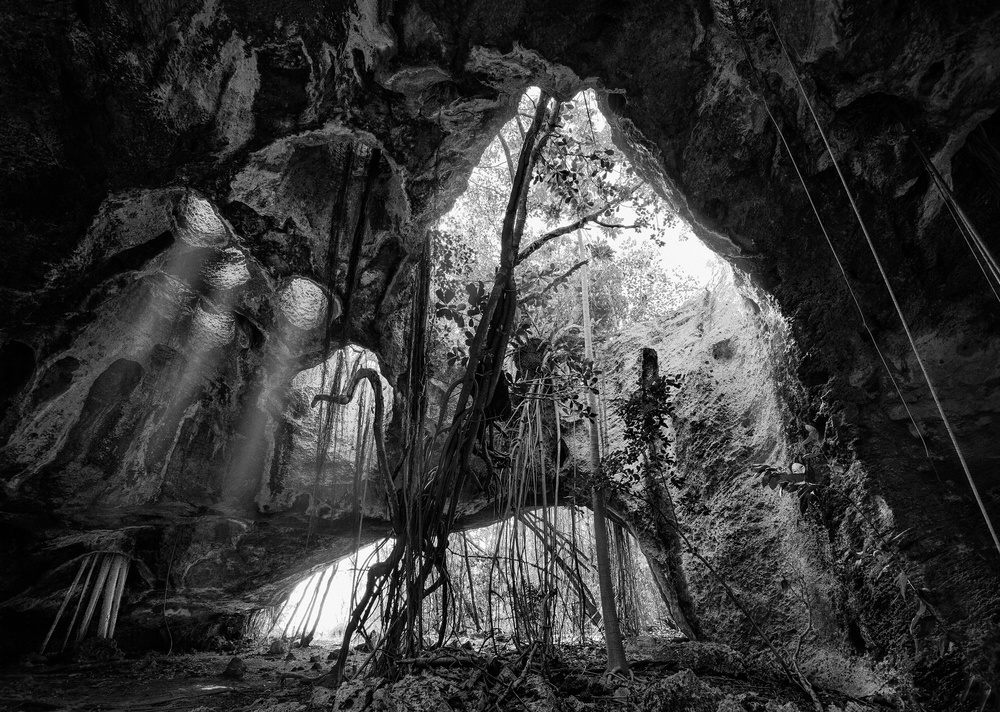 Middle Caicos Cave in BW von Matt Anderson