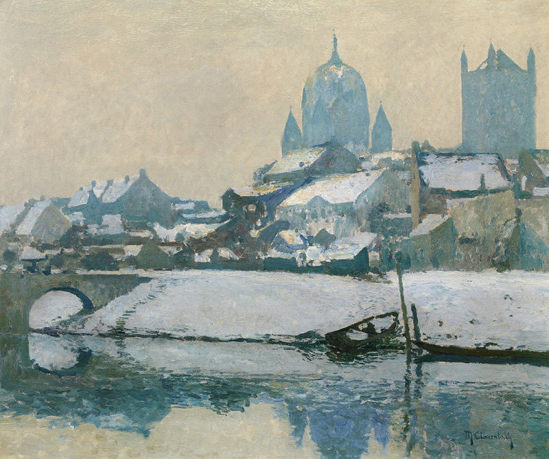 Winter Day by the Rhine near Neuss von Max Clarenbach