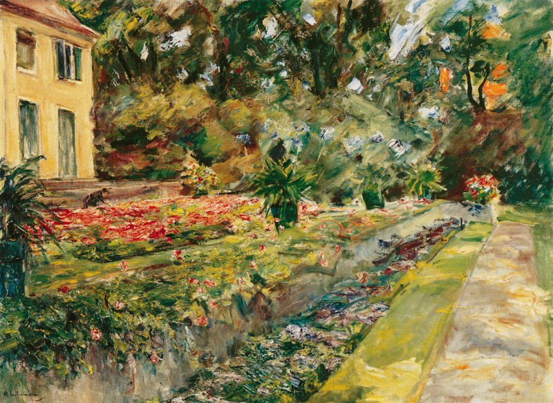 Die Blumenterrasse in Wannsee nach Norden von Max Liebermann