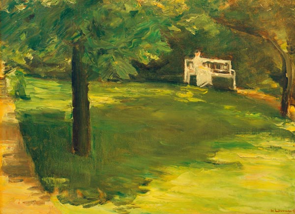 Gartenbank unter Kastanien von Max Liebermann