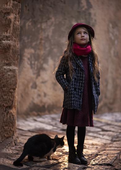 A Girl and Her Cat