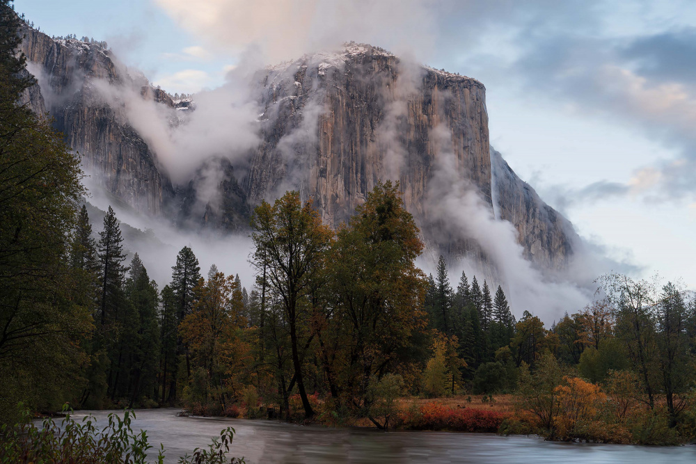 Fall color in mist von Mei Shi