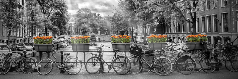 Herengracht in Amsterdam | Panorama  von Melanie Viola