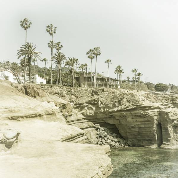 SAN DIEGO Vintage Sunset Cliffs  von Melanie Viola