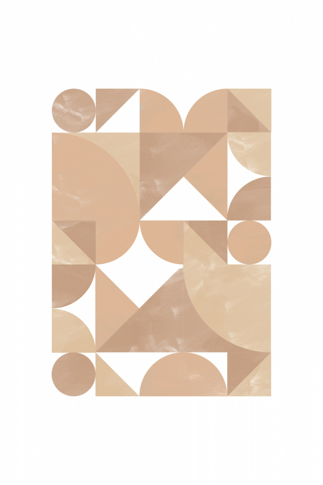 Beige Geometric Art von Melloi Art Prints