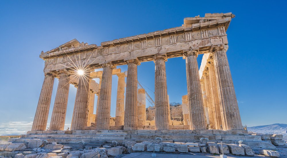 The Acropolis of Athens and Helios (Sun) von Michael Kalika