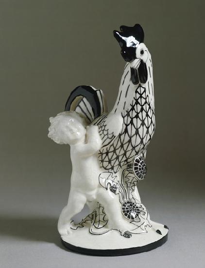 Cherub with rooster