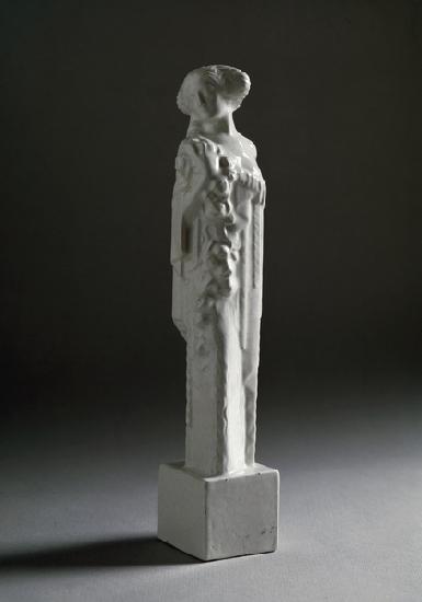 Statuette of woman holding a rose, 1911-1912