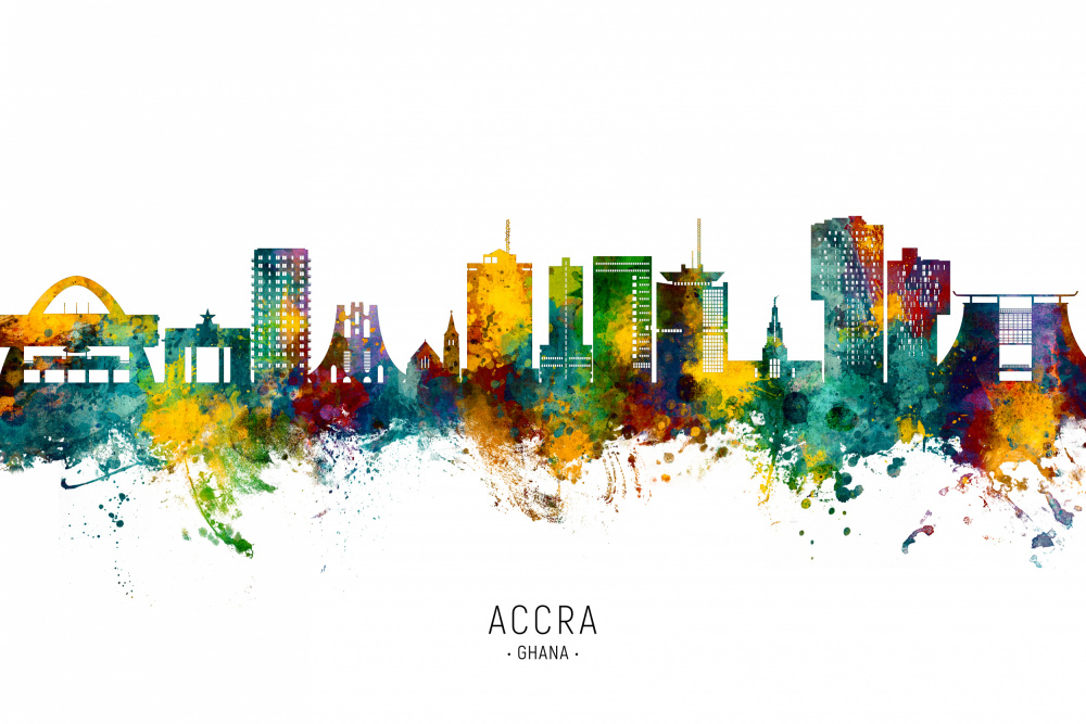 Accra Ghana Skyline von Michael Tompsett