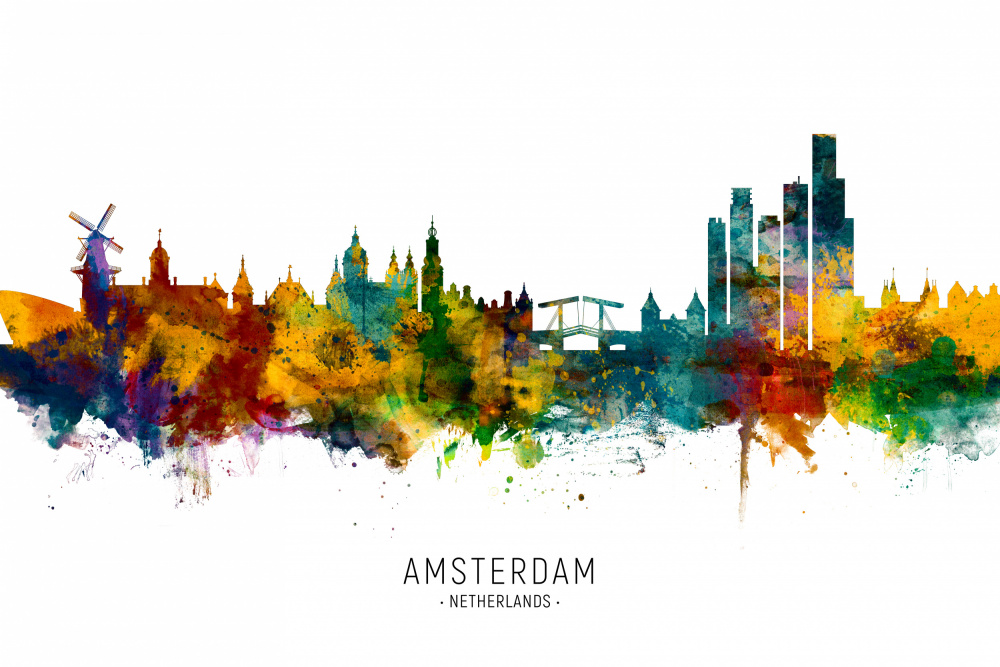 Amsterdam Skyline von Michael Tompsett