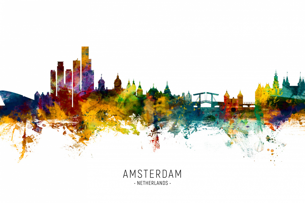 Amsterdam The Netherlands Skyline von Michael Tompsett