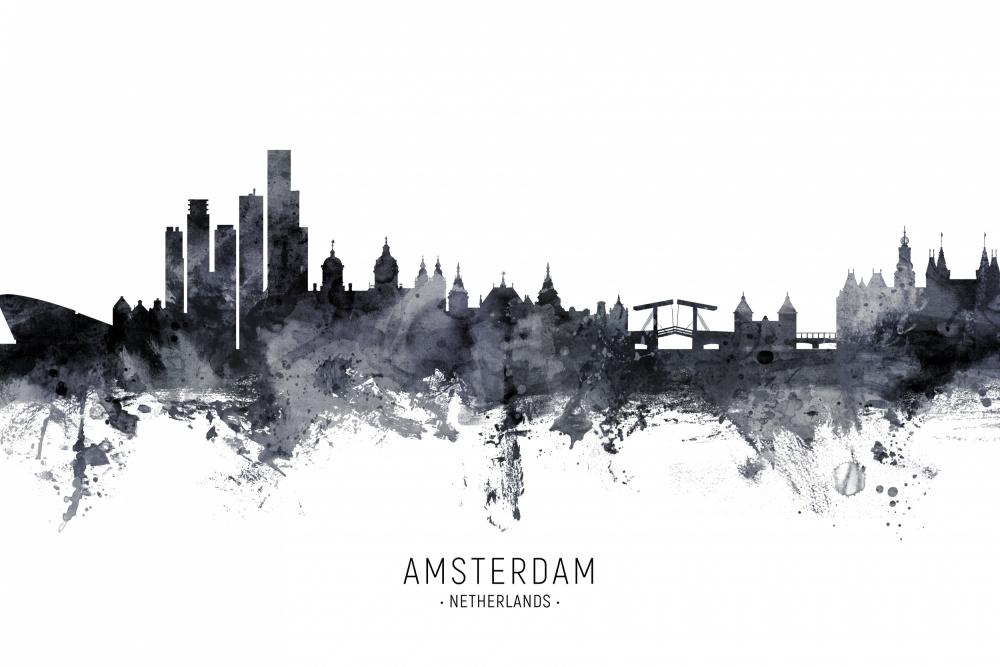 Amsterdam The Netherlands Skyline von Michael Tompsett