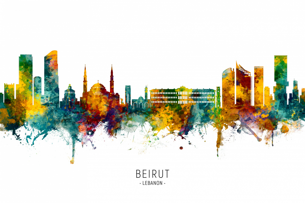 Beirut Lebanon Skyline von Michael Tompsett